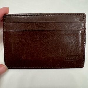 Coach leather card holder